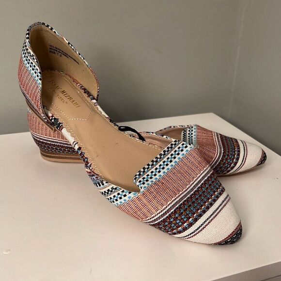 Isaac Mizrahi Women's Multicolor Pointed D'Orsay Slip On Geena Flat Size 7.5 - Picture 1 of 13